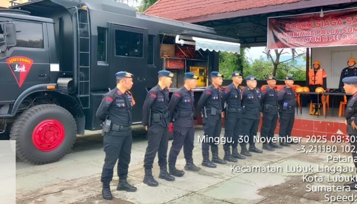 Satbrimob Polda Sumsel Batalyon B Pelopor Laksanakan Siaga SAR di Mako