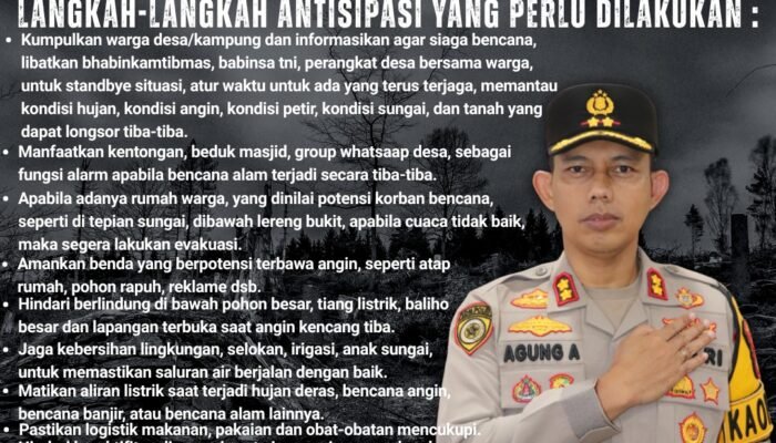 Antisipasi Badai Siklon Tropis. Ini Penjelasan Kapolres Musi Rawas.