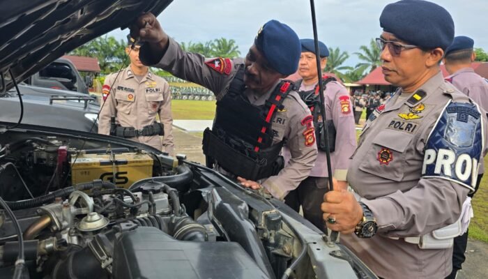 Optimalkan Kesiapan Armada, Batalyon B Pelopor Gelar Pemeriksaan Kendaraan Operasional