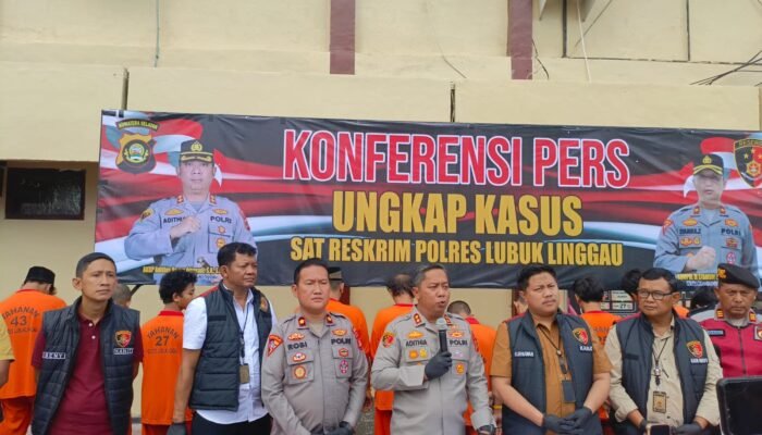 Satu Bulan Polres Lubuklinggau Ungkap 45 Kasus , Amankan 24 Tersangka. Residivis 17 Kali Masuk Penjara.