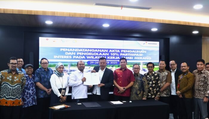 PHE Jambi Merang Alihkan Participating Interest 10% WK Jambi Merang kepada PT Sumsel Energi Merang