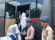 Satbrimob Polda Sumsel Batalyon B Pelopor Hadirkan Layanan “Bus Sekolah Gratis” untuk Pelajar
