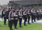 Batalyon B Pelopor Laksanakan Apel. Dansat Brimob Polda Sumsel Tekankan Kesiapsiagaan Bencana