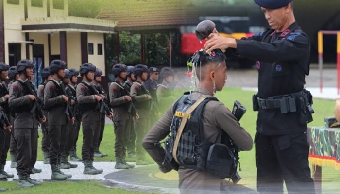 22 Personil Bintara dan Tamtama Remaja Resmi Bergabung Dengan Satbrimob Polda Sumsel Batalyon B Pelopor. Ini Tradisi Penyambutannya