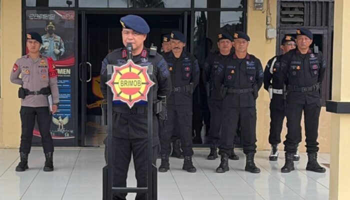 Batalyon B Pelopor Polda Sumatera Selatan Apel Siaga Hadapi Nataru 2025.