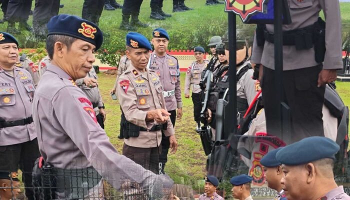 Satbrimob Polda Sumsel Batalyon B Pelopor Laksanakan Apel Gelar Kendaraan dan Peralatan Operasional