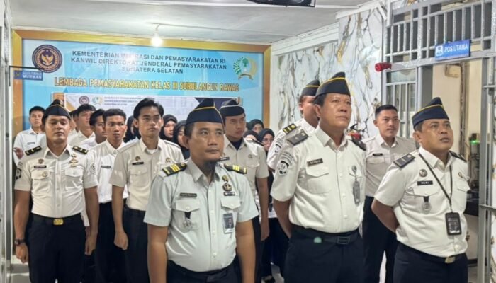 Awal Tahun 2026. Lapas Surulangun Rawas Ikuti Apel Bersama Secara Daring