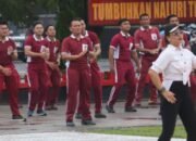 Satbrimob Polda Sumsel Batalyon B Pelopor Bersama Bhayangkari Gelar Senam Bersama