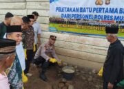 Peletakan Batu Pertama Bedah Rumah “Bedulur”, Polsek STL Ulu Terawas, Polres Musi Rawas Di Desa Babat