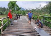 PUPR Musi Rawas Utara Gercep Perbaiki Jambatan Nyaris Ambruk Penghubung Desa Kuto Tanjung-Napalicin Ulu Rawas