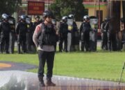 Dansat Satbrimob Polda Sumsel Batalyon B Pelopor Pimpin Apel Kesiapsiagaan Virtual