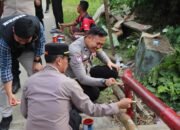 Dukung Program Asta Cita, Polres Musi Rawas Renovasi Jembatan Besi Sungai Pring