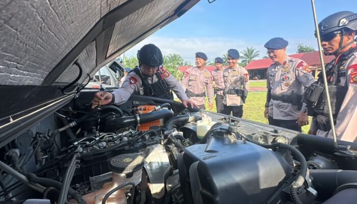 Pastikan Siap Tugas, Batalyon B Pelopor Cek Kondisi Kendaraan Dinas dan Taktis