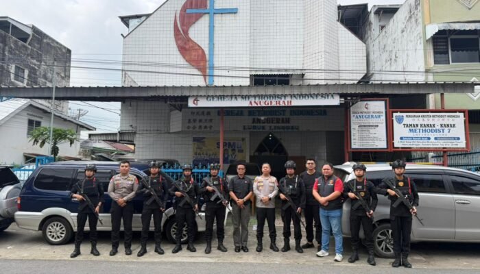Batalyon B Pelopor Perketat Patroli Pengamanan Rangkaian Perayaan Paskah di Lubuklinggau