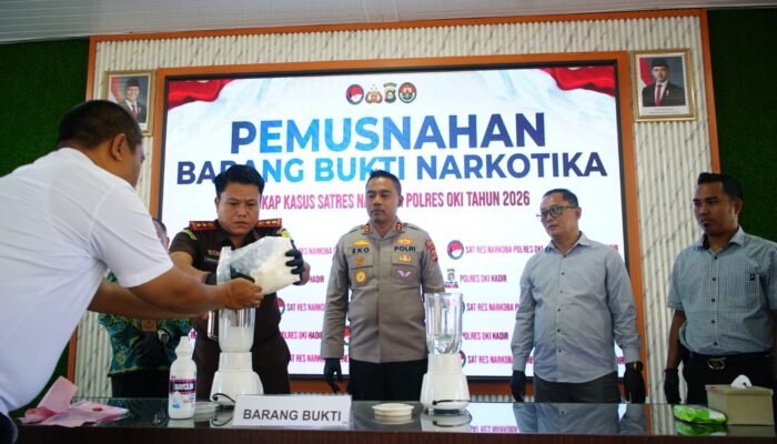 Polres OKI Musnahkan 927 Gram Sabu, Komitmen Polda Sumsel Babat Habis Narkotika