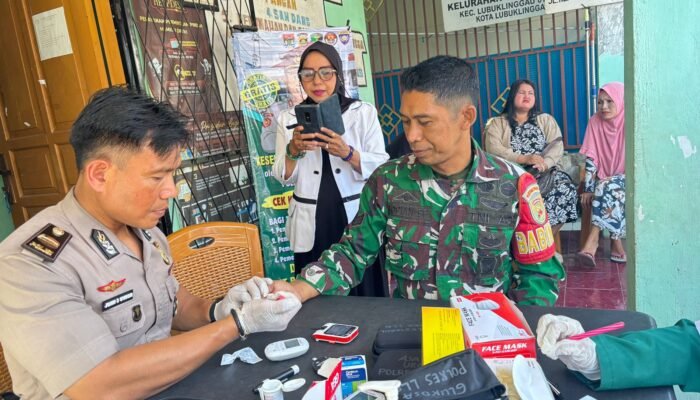 Jelang Hut Bhayangkara 80. Sidokkes Polres Lubuklinggau Adakan Aksi Pelayanan Kesehatan Gratis 