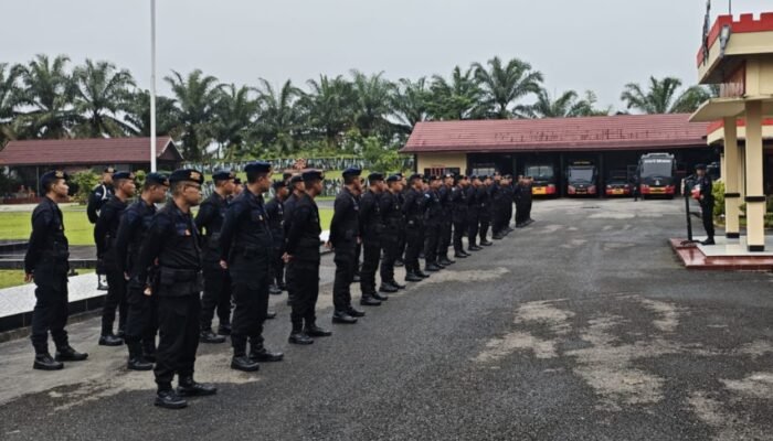 Antisipasi Segala Situasi. Satbrimob Polda Sumsel Batalyon B Pelopor Tetap Siaga