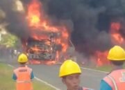 Polda Sumsel Lakukan Identifikasi Kecelakaan Bus ALS Vs Truk Tangki