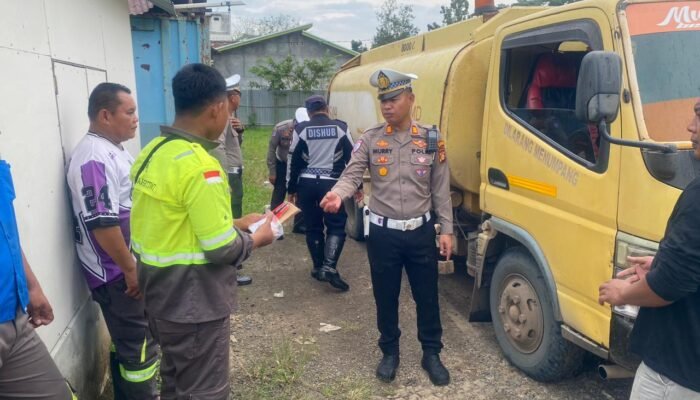 Satlantas Polres Musi Rawas, Ramp Check Truk Tangki PT SRMD