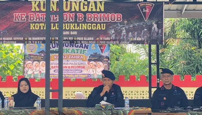 Satbrimob Polda Sumsel Batalyon B Pelopor Terima Kunjungan Edukatif Siswa/Siswi TK dan RA