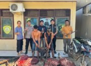 Sedang Menyembelih Hewan Ternak Hasil Pencurian, Komplotan Pencuri Ditangkap Polsek Muara Lakitan