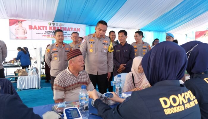 Dukung Ketahanan Kesehatan Nasional, Polda Sumsel Gelar Bakti Sosial Terpadu di OKI