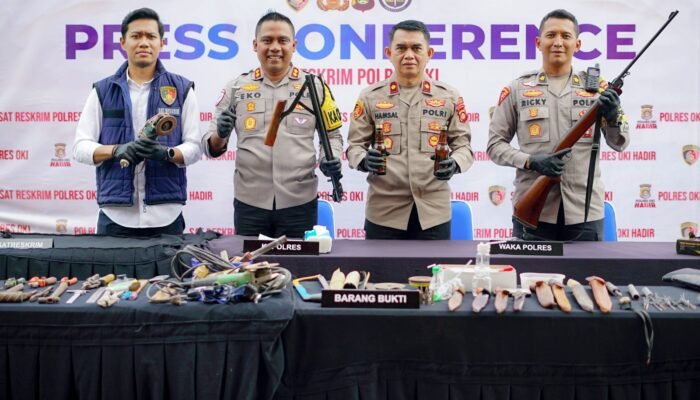 Polda Sumsel Bongkar Pabrik Senjata Api Rakitan di OKI, Satu Residivis Ditangkap