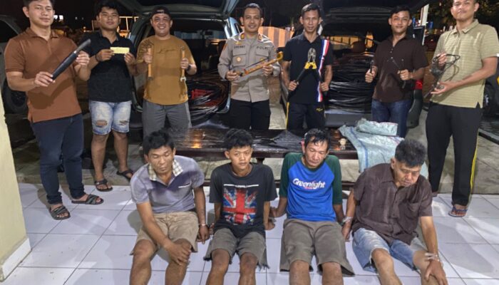 Saat Sedang Beraksi Sindikat Pencuri Kabel PLN Lintas Provinsi Di Sergap Jajaran Polsek Rupit Polres Musi Rawas Utara