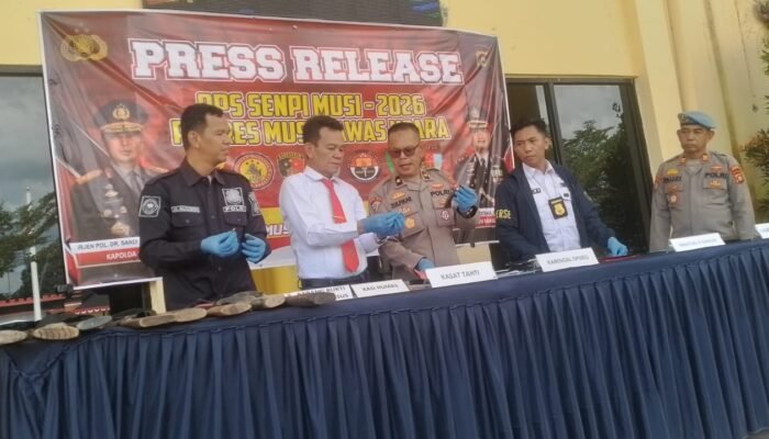 Operasi Khusus “Senpi musi 2026” Polres Musi Rawas Utara Berhasil Ungkap Kejahatan Senjata Api Ilegal
