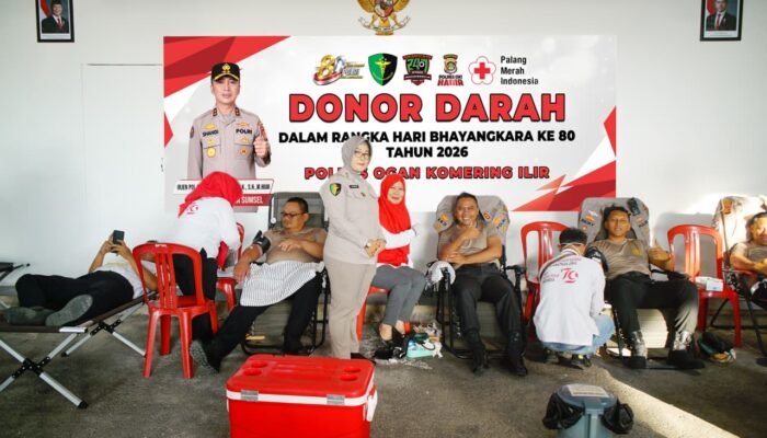 Sambut Hari Bhayangkara ke-80, Polres OKI Gelar Donor Darah Perkuat Ketahanan Kesehatan Masyarakat