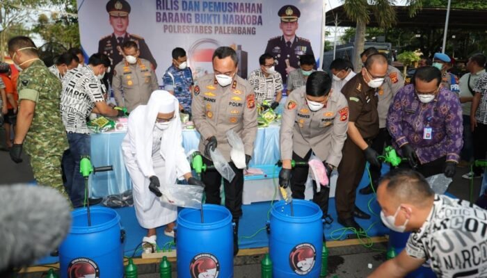 Kapolda Sumsel Pimpin Pemusnahan 20 Kg Sabu, Tegaskan Tidak Ada Ruang Bagi Narkoba di Sumatera Selatan