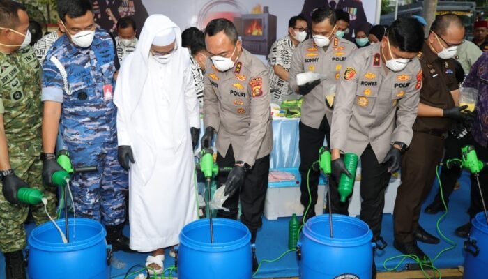 Polda Sumsel Musnahkan Barang Bukti Tiga Ungkap Besar Narkotika, Selamatkan 349.753 Jiwa