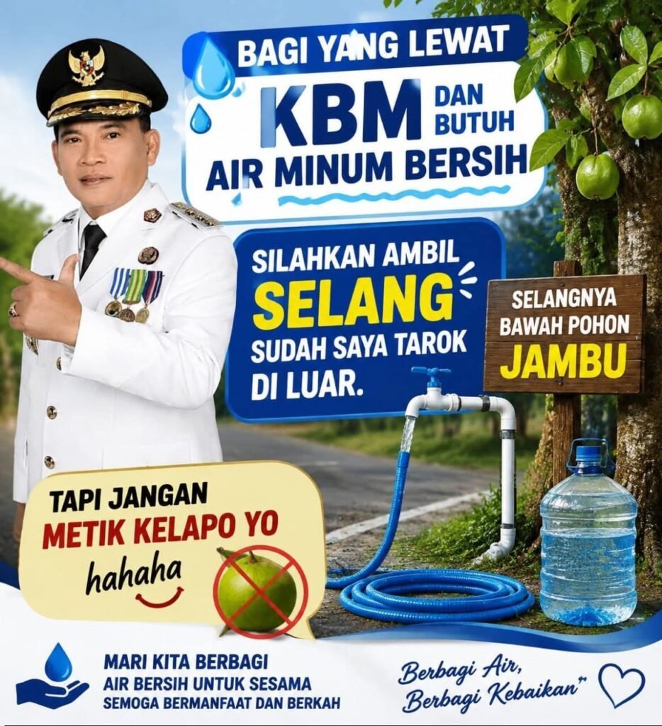 Peduli Masyarakat, Siapkan Air Bersih Untuk Minum Gratis Di Depan Rumah