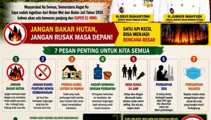 Bupati Musi Rawas Utara Ingatkan Potensi Kebakaran Pemukiman Akibat Arus Pendek Listrik