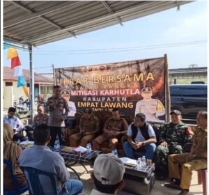 Cegah Karhutla 2026, Polres Empat Lawang Bersama Forkopimcam Gelar Ikrar Bersama