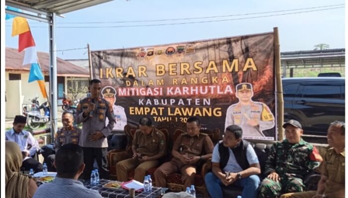Cegah Karhutla 2026, Polres Empat Lawang Bersama Forkopimcam Gelar Ikrar Bersama