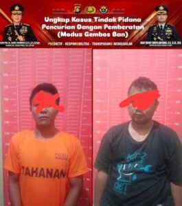 Kolaborasi Warga Riau Dan Bengkulu Rampas Uang Nasabah Berakhir Di Tangan Sat Reskrim Polres Musi Rawas Utara