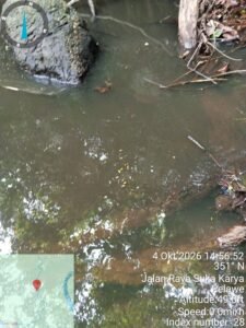 Diduga Limbah Pabrik Kelapa Sawit Di Desa Tambangan, Kecamatan BTS Ulu Cemari Sungai Kuruk.