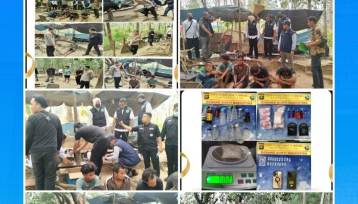 Timgab BNNK Bersama Personel Polres Musi Banyuasin Grebek Sarang Narkoba.