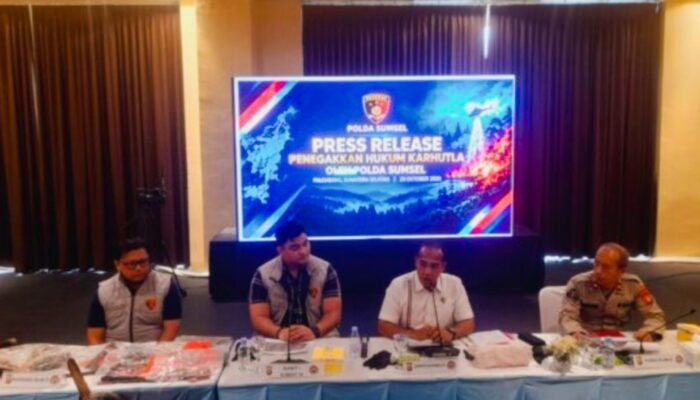 Polda Sumsel Tangani 63 Laporan Karhutla, 54 Tersangka dan 971,93 Hektare Lahan Terbakar